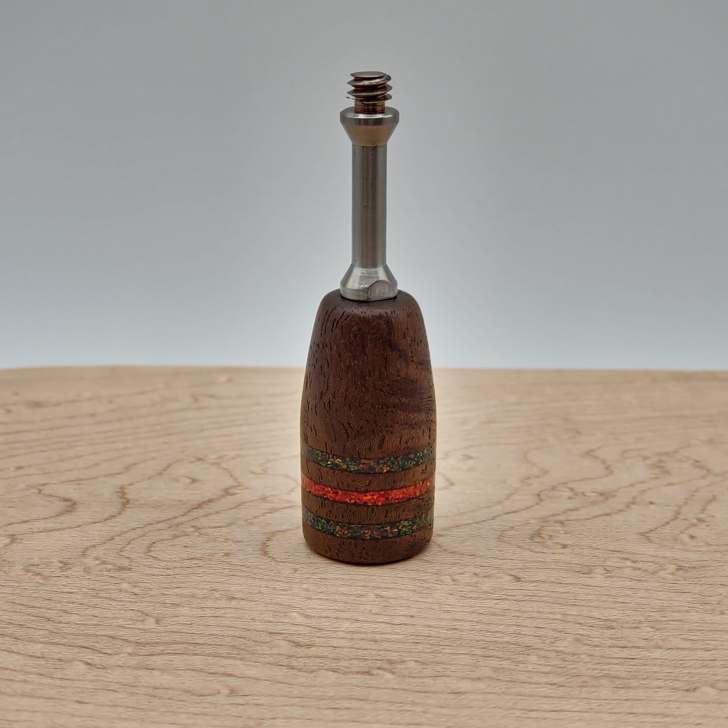 Figured Claro Walnut with Opals - Wireless Handle