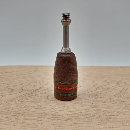 Figured Claro Walnut with Opals - Wireless Handle