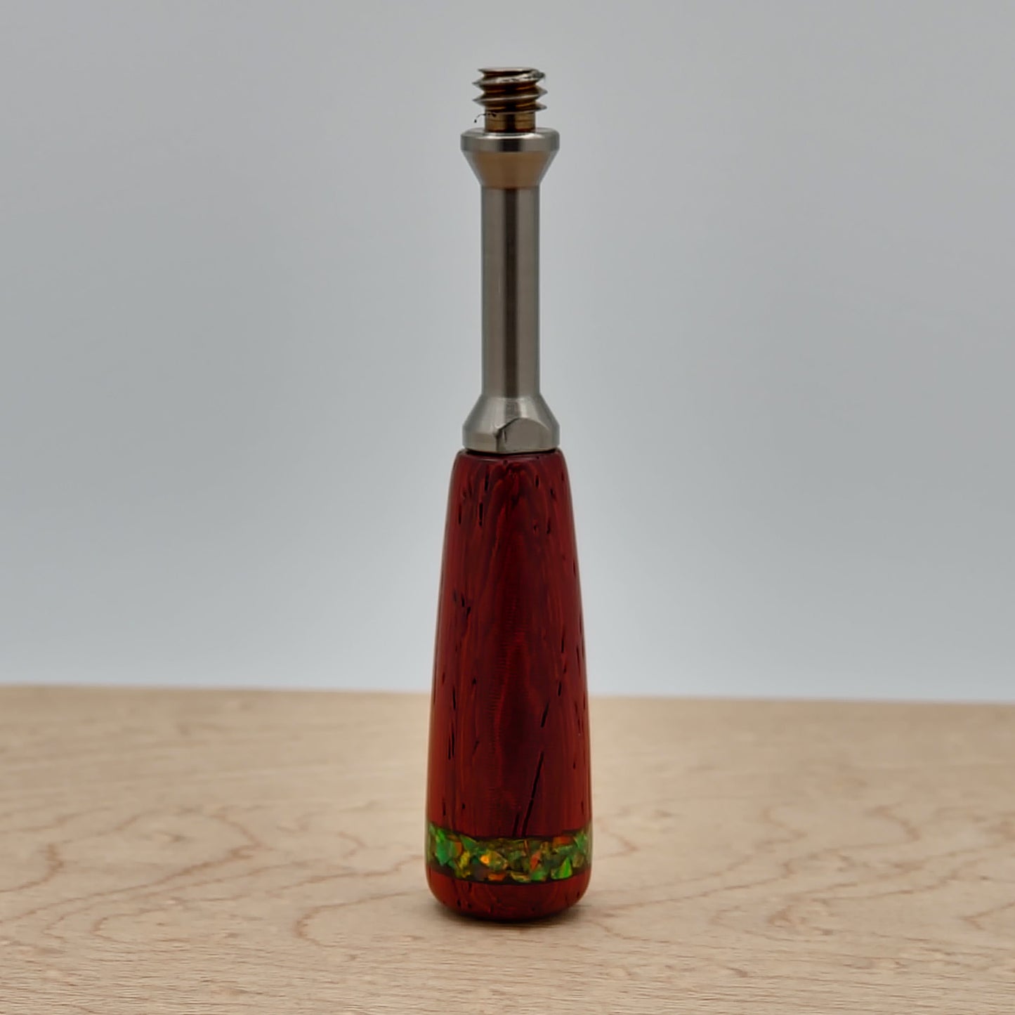 African Padauk with Opals - Wireless Handle