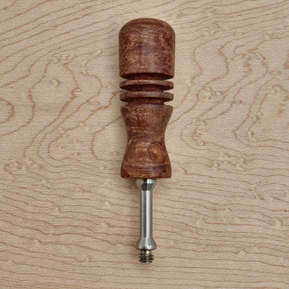 Stabilized Maple Burl with Heatsink Cut-Outs - Wireless Handle