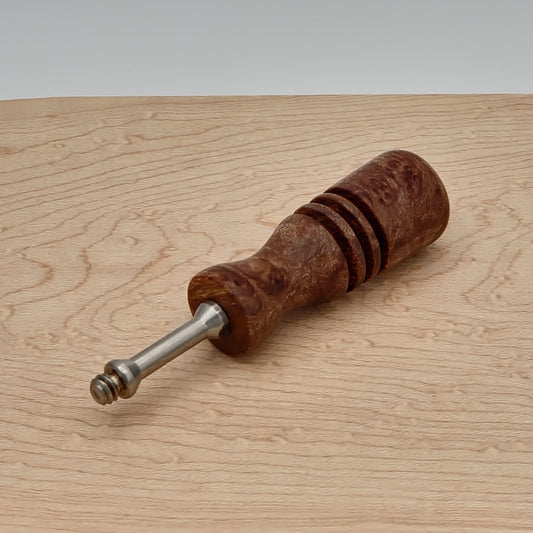 Stabilized Maple Burl with Heatsink Cut-Outs - Wireless Handle
