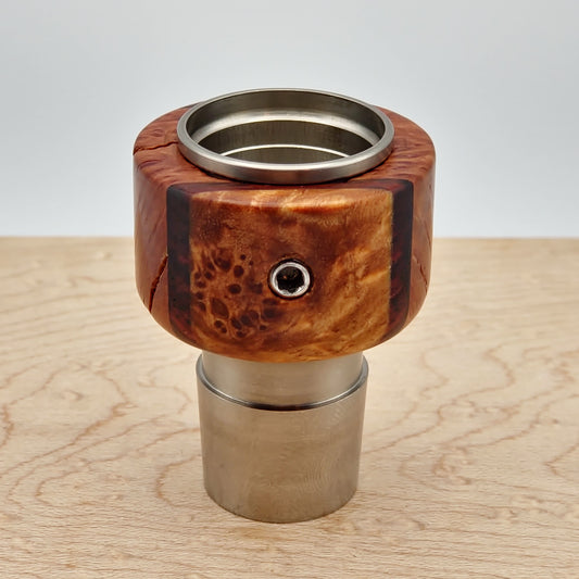Red Mallee Burl and Stabilized Maple Burl with Cocobolo - TKO Infinity Sleeve