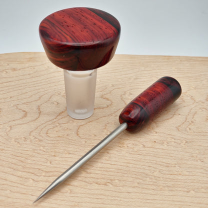Padauk and Cocobolo with Titanium - Poker / Stir Tool / Dabber