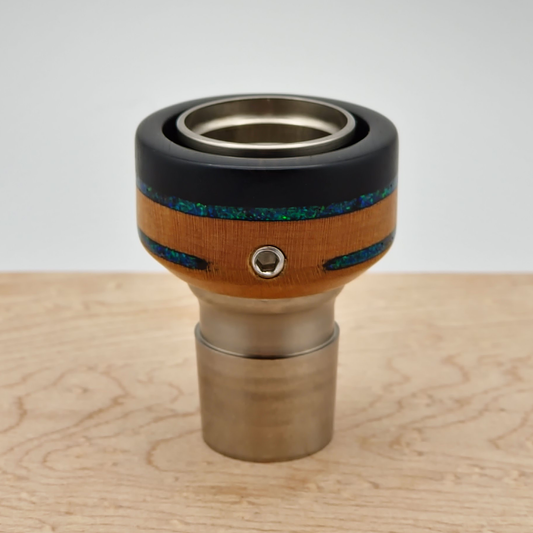 Ebony and Birdseye Maple with Black Emerald Opal Inlay - TKO Infinity Sleeve