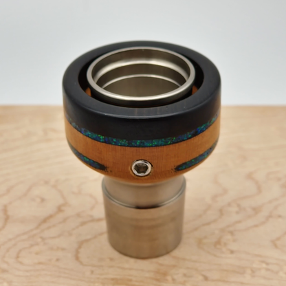 Ebony and Birdseye Maple with Black Emerald Opal Inlay - TKO Infinity Sleeve