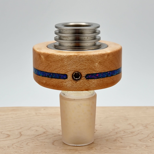 Bird's Eye Maple with Star Burst Opal Inlay - Vapvana Bowl Sleeve