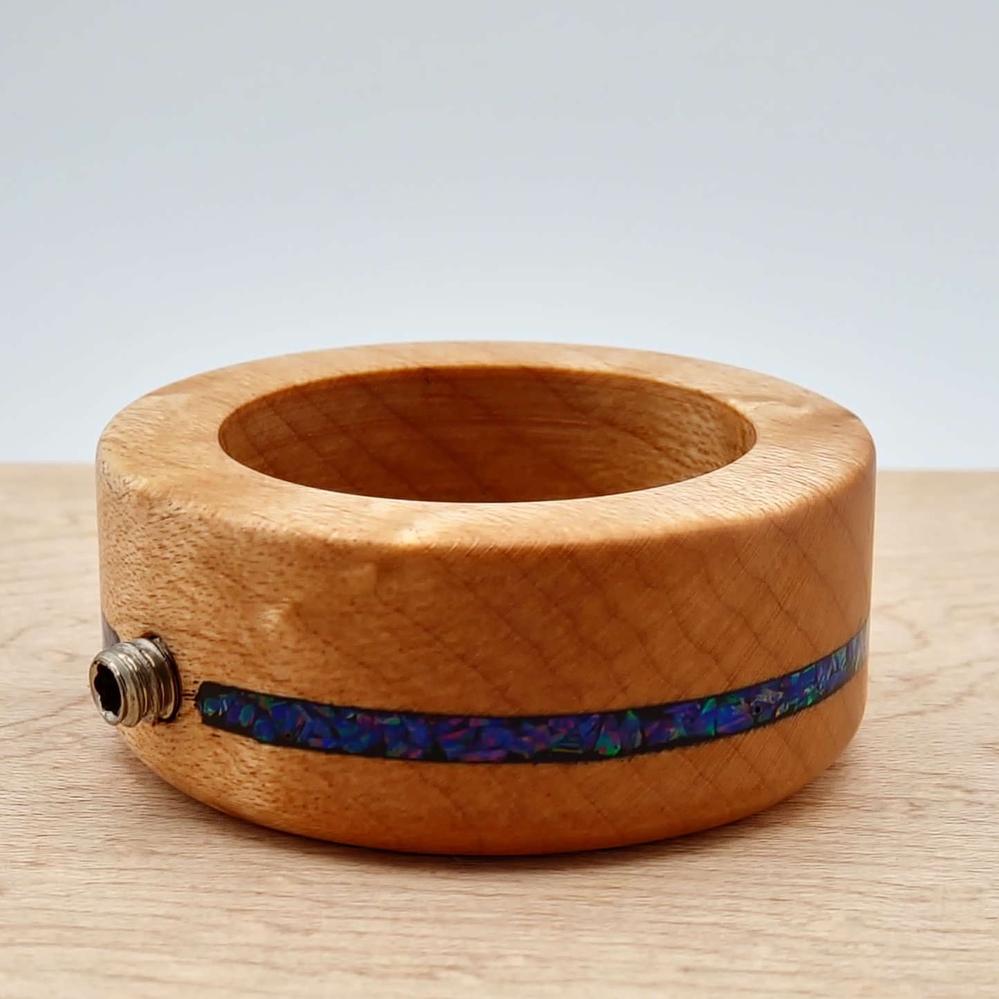 Bird's Eye Maple with Star Burst Opal Inlay - Vapvana Bowl Sleeve