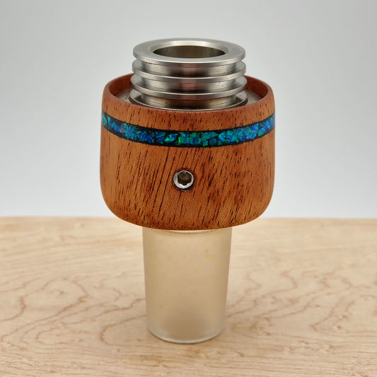 Mahogany with Pacific Sapphire Opal Inlay - Vapvana Bowl Sleeve