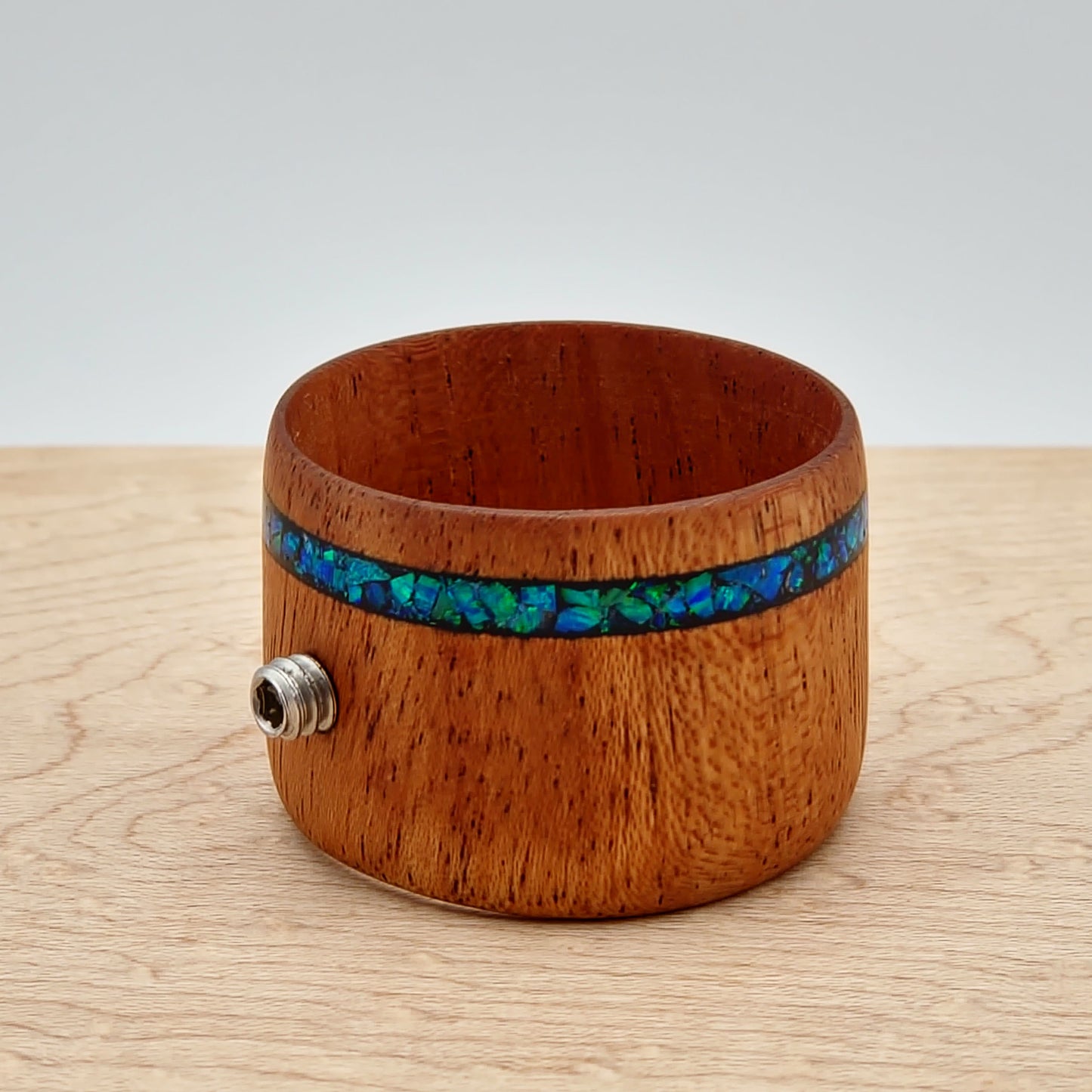 Mahogany with Pacific Sapphire Opal Inlay - Vapvana Bowl Sleeve